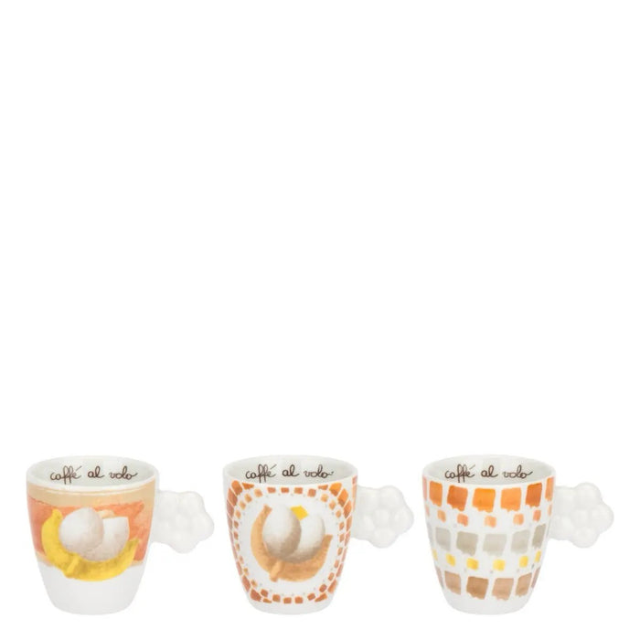 THUN Set 2 Tazzine Caffè Con Piattino E Zuccheriera Tulipani