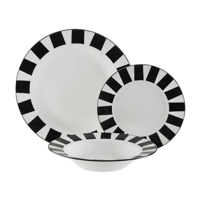VERSA Servizio Piatti Nero Di Sasha Da 18 Pezzi - 22450171