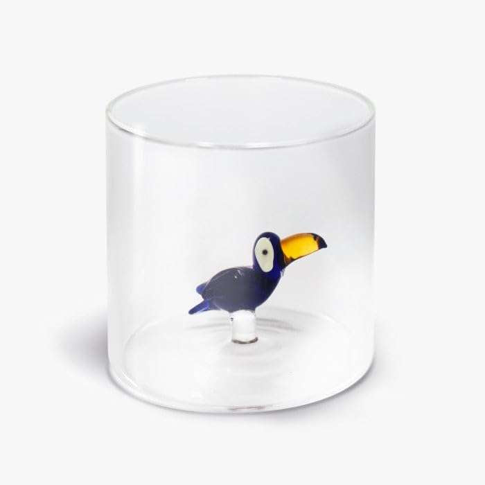 WD LIFESTYLE Bicchiere In Vetro Borosilicato 250Ml Decoro Tucano - 566TUC