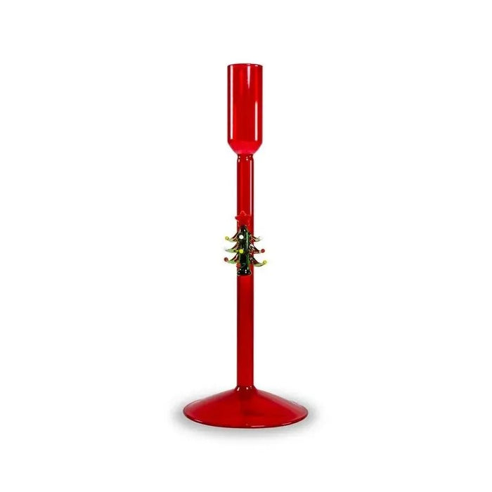 WD LIFESTYLE Portacandela In Vetro Decoro Albero Di Natale