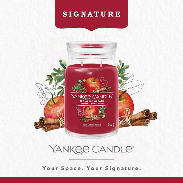 YANKEE CANDLE Giara Grande Red Apple Wreath - 1629977E