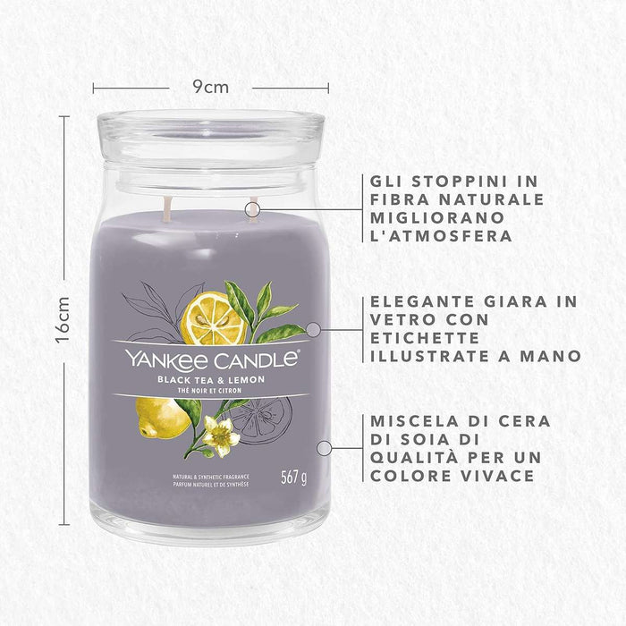 YANKEE CANDLE Giara Grande Signature Black Tea & Lemon - 1629978E