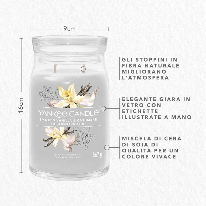 YANKEE CANDLE Giara Grande Signature Smoked Vanilla & Cashmere - 1629989E