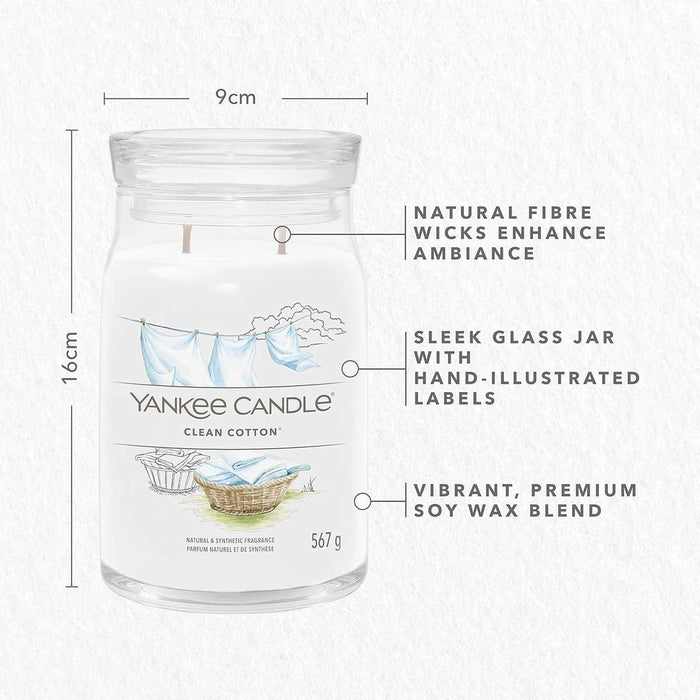 YANKEE CANDLE Giara Grande Signature Clean Cotton - 1630644E