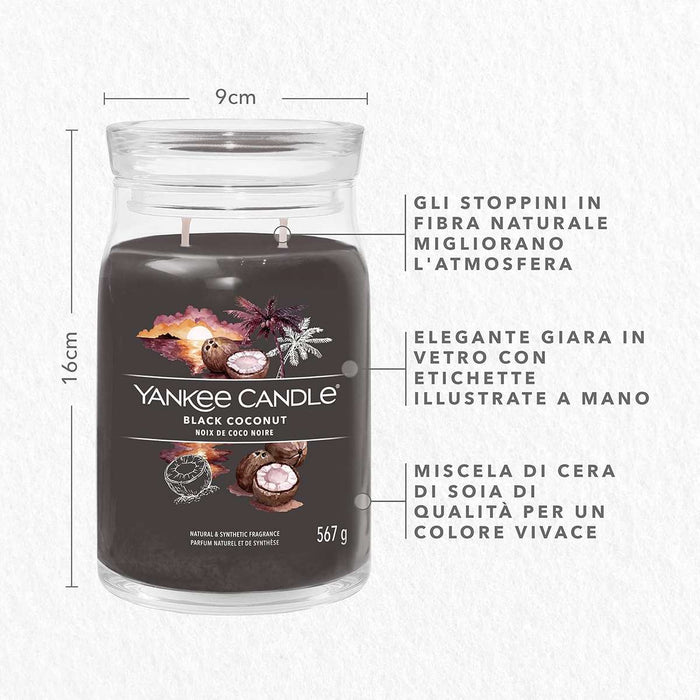 YANKEE CANDLE Giara Grande Signature Black Coconut - 1701371E