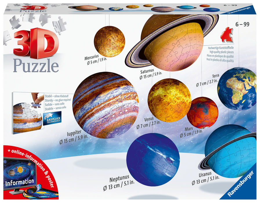 RAVENSBURGER Il Sistema Planetario 3D Puzzleball - 11668