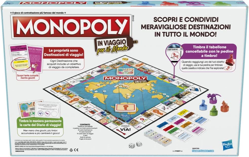 HASBRO Monopoly In Viaggio Per Il Mondo - F4007103