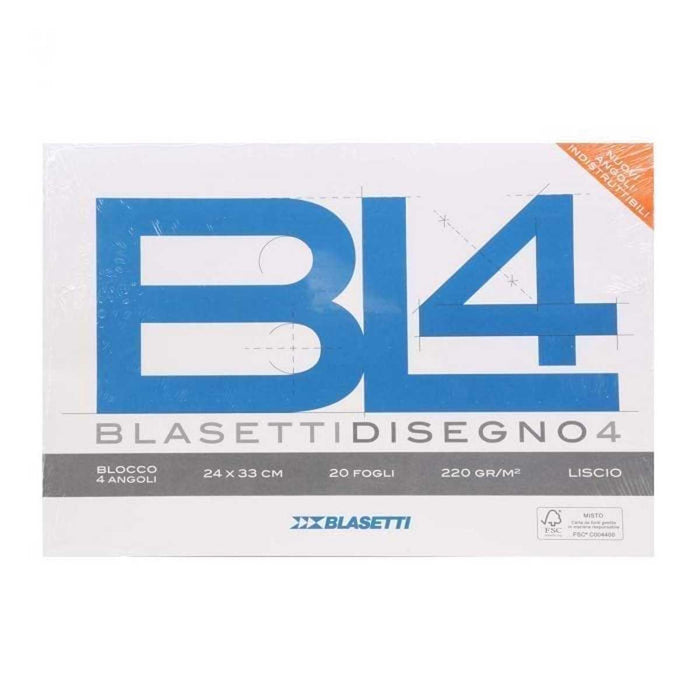 BLASETTI Blocco Disegno Bl4 F.To 24X33 Liscio - 6173