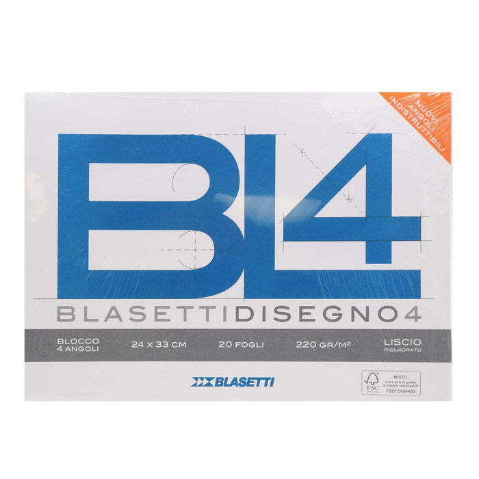 BLASETTI Blocco Disegno Bl4 F.To 24X33 Liscio Riquadrato. - 6174