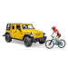 BRUDER Jeep Wrangler Con Bici E Ciclista - 02543