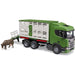 BRUDER Scania Super 560R Camion Trasporto Bestiamo Con Bovi - 03548