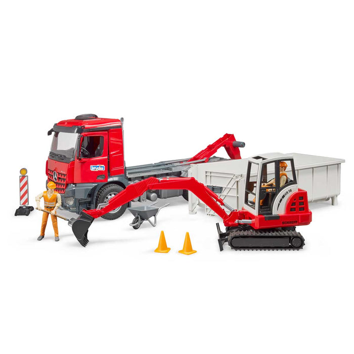 BRUDER Camion Mercedes Benz Ribaltabile E Escavore Schaef - 03624