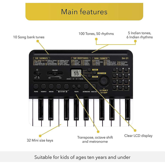 CASIO Mini Tastiera 32 Tasti - SA51