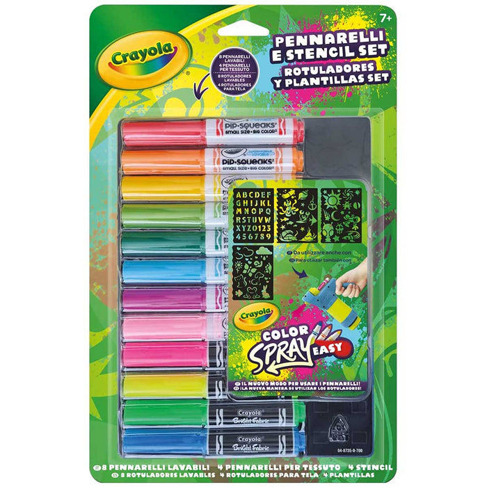 CRAYOLA Set Ricarica Pennarelli E Stencil - 25-7495