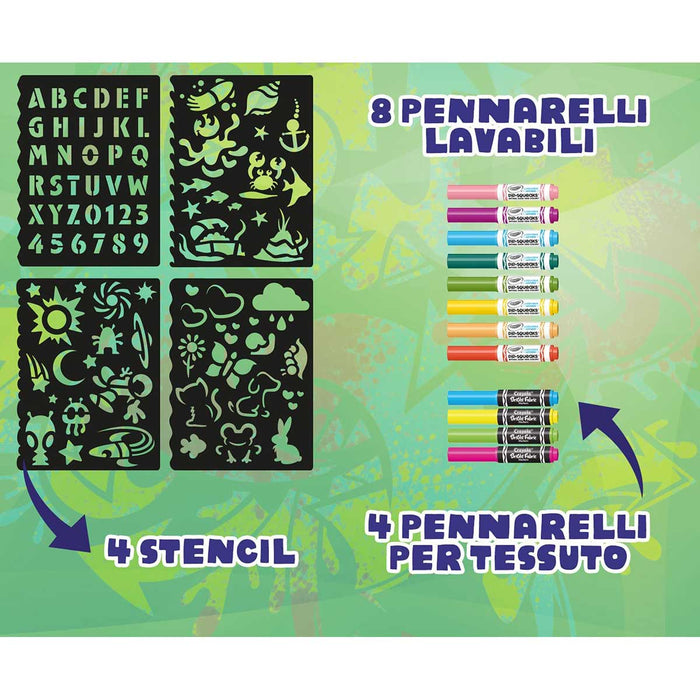 CRAYOLA Set Ricarica Pennarelli E Stencil - 25-7495