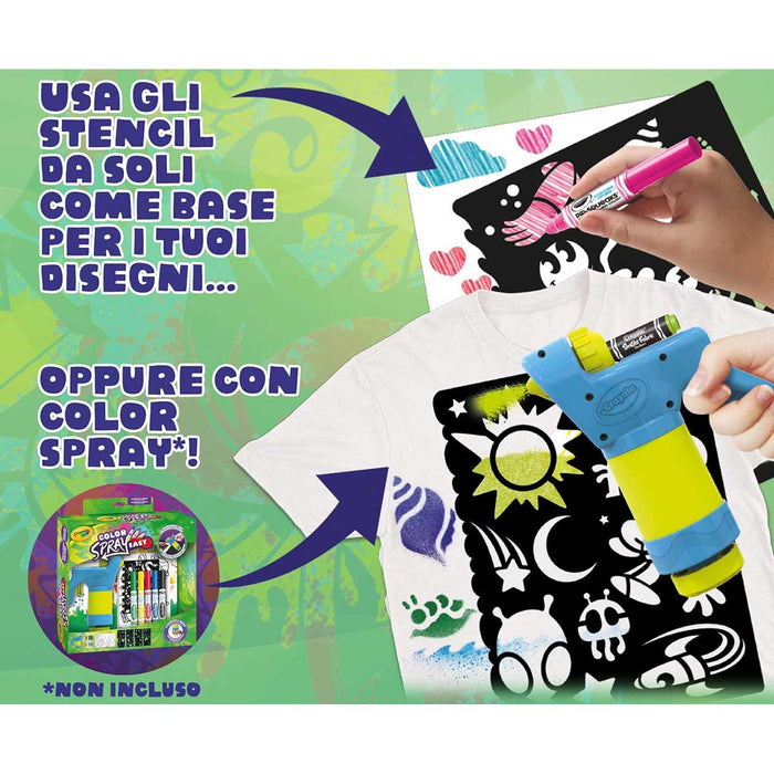 CRAYOLA Set Ricarica Pennarelli E Stencil - 25-7495