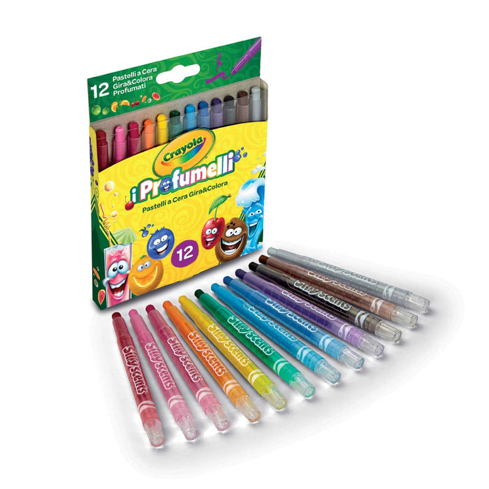 CRAYOLA I PROFUMELLI - 12 Pastelli a Cera Gira&Colora Profumati - 52-9712