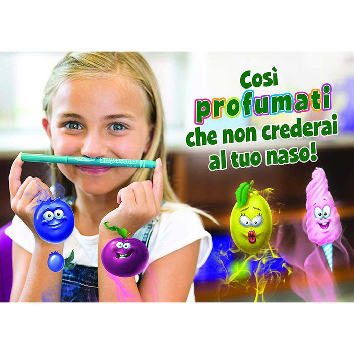 CRAYOLA I PROFUMELLI - 10 Pennarelli Punta Media Lavabili Profumati - 58-5071