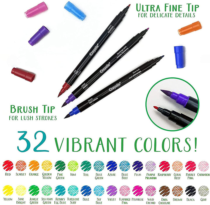 CRAYOLA Set 16 Pennarelli Doppia Punta Signature Lettering - 58-6501