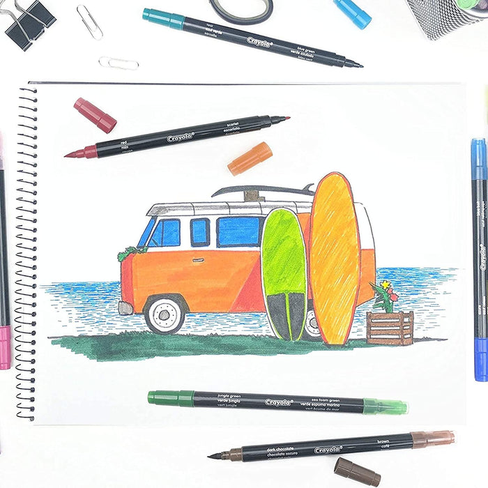CRAYOLA Set 16 Pennarelli Doppia Punta Signature Lettering - 58-6501