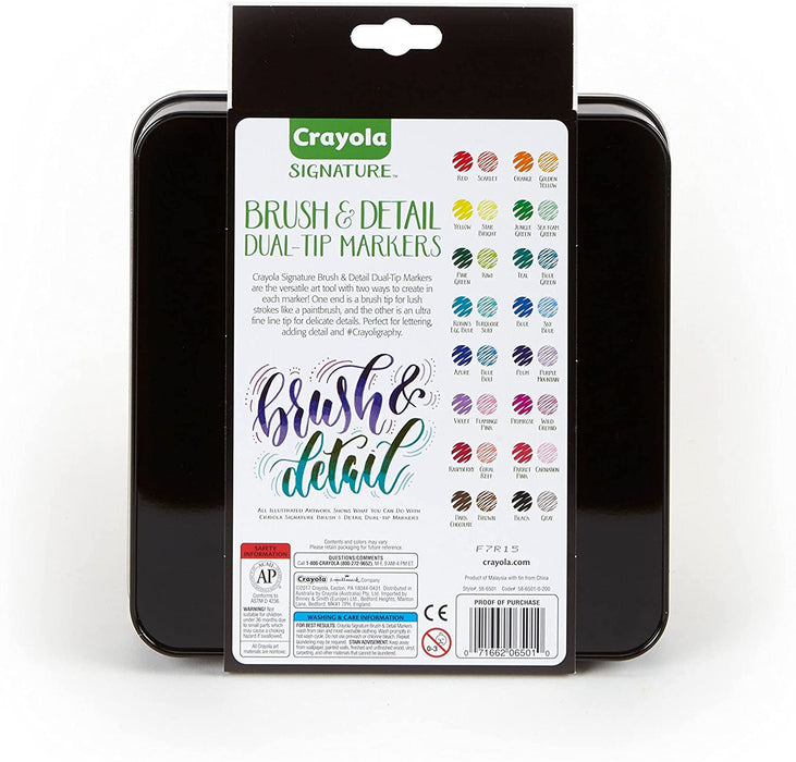 CRAYOLA Set 16 Pennarelli Doppia Punta Signature Lettering - 58-6501