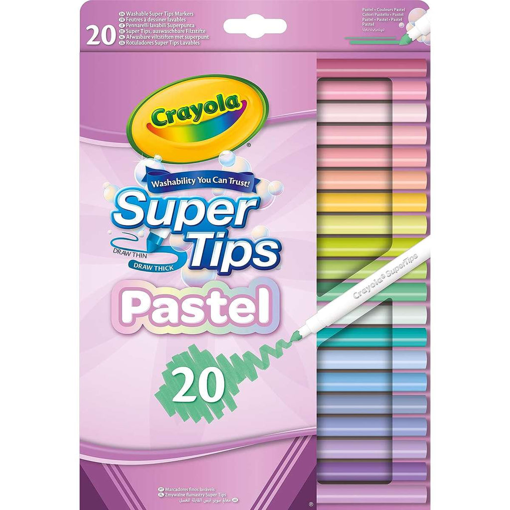 CRAYOLA Pennarelli Superpunta Lavabili Pastel 20 Colori - 58-7517 — Mornati  Paglia