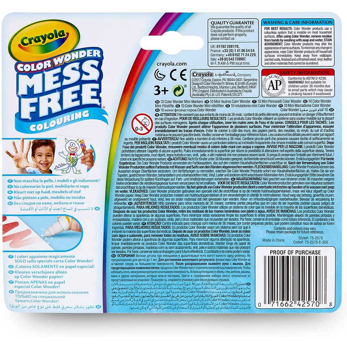 CRAYOLA 10 Mini Pennarelli Color Wonder - 75-2570