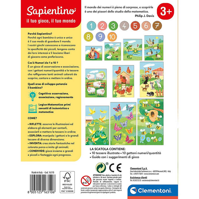 CLEMENTONI Sapientino Numeri In Gioco Da 1 A 10 - 16310