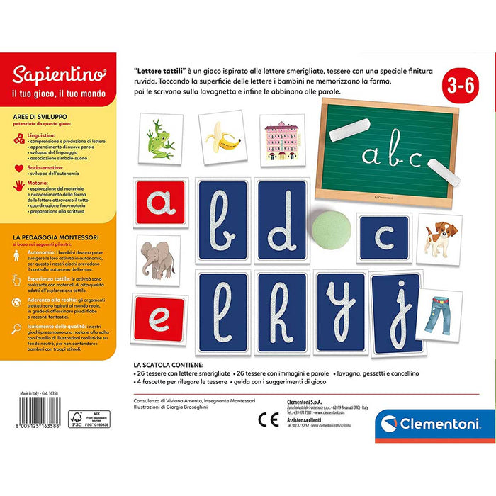 CLEMENTONI Montessori Lettere Tattili - 16358