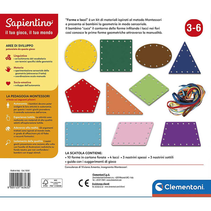 CLEMENTONI Montessori Forme E Lacci - 16363