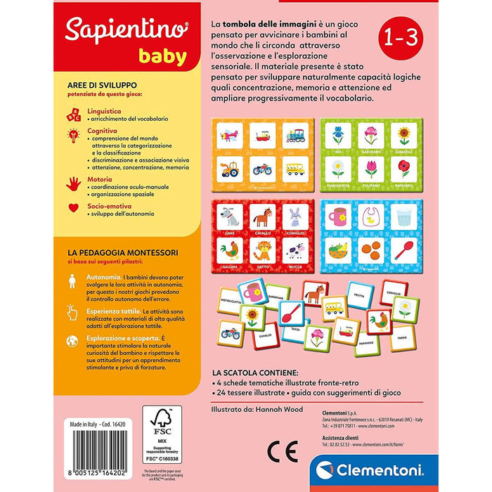 CLEMENTONI Tombola Delle Immagini - Sapientino Baby Montessori - 16420