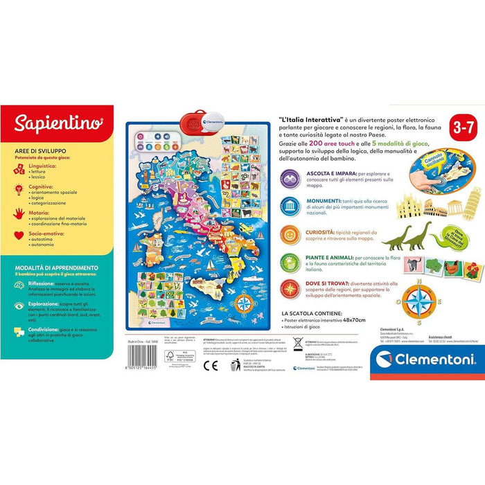 CLEMENTONI Mappa Italia Interattiva - 16445