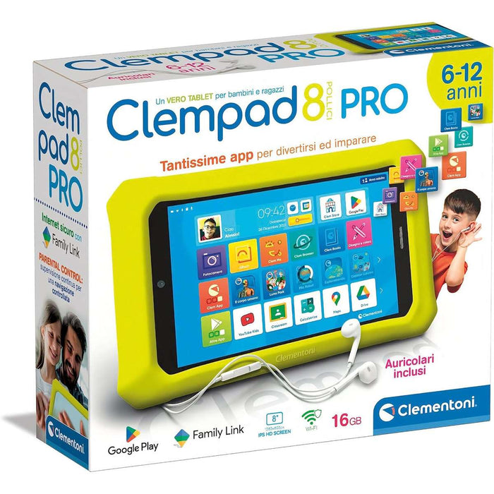 CLEMENTONI Clempad 8 Pollici Pro 6-12 Anni - 16796