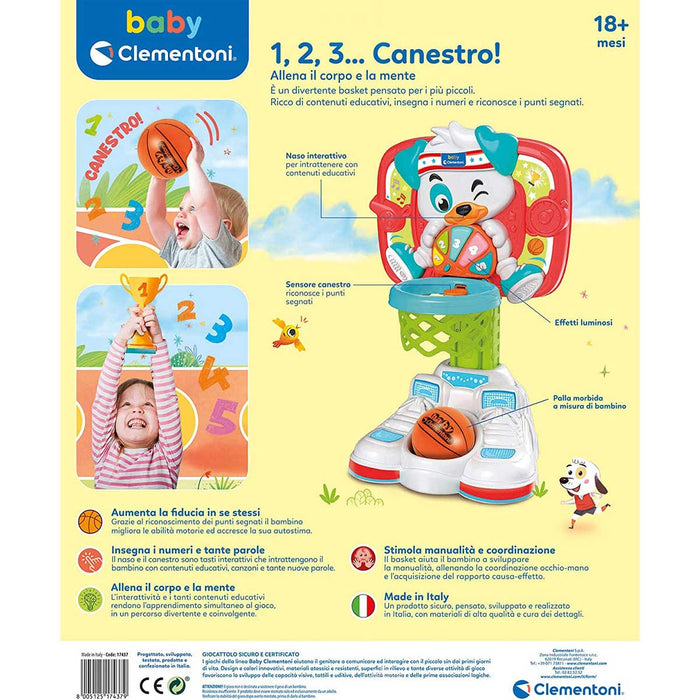 CLEMENTONI Baby Clementoni 1 2 3 Canestro - 17437