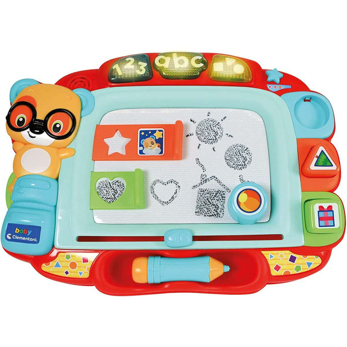 Clementoni Lavagna Canterina - Gioco Educativo Parlante Per Bambini 18-36 Mesi, Con Formine Magnetiche E Matitone