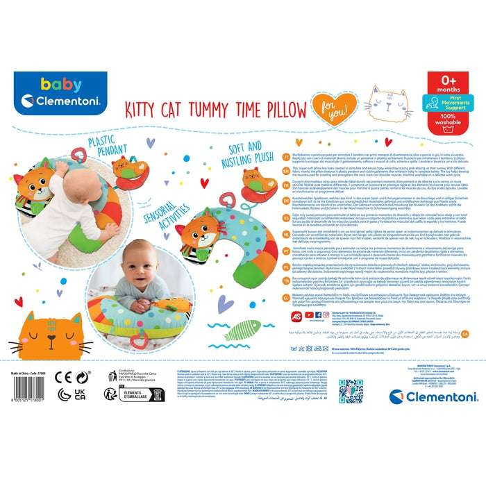 CLEMENTONI Kitty Cat Tummy Pillow - Cuscino Neonato - 17800 — Mornati Paglia
