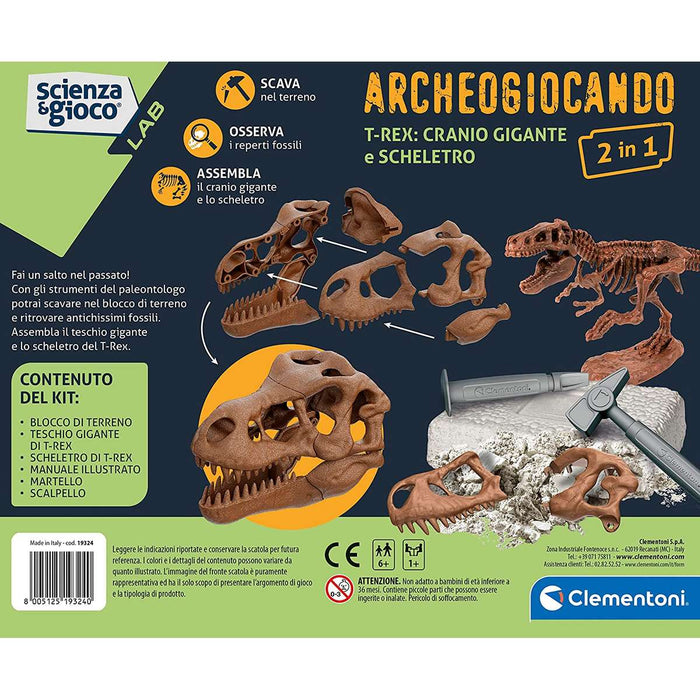 CLEMENTONI Dinosauri Gigant Skull T-Rex - 19324