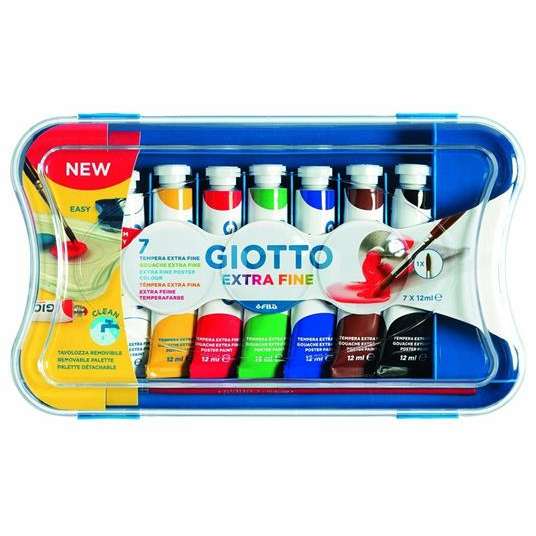 Giotto Tempera In Tubo 12 Ml - Colore Giallo Primario - Confezione Da 2 - 4