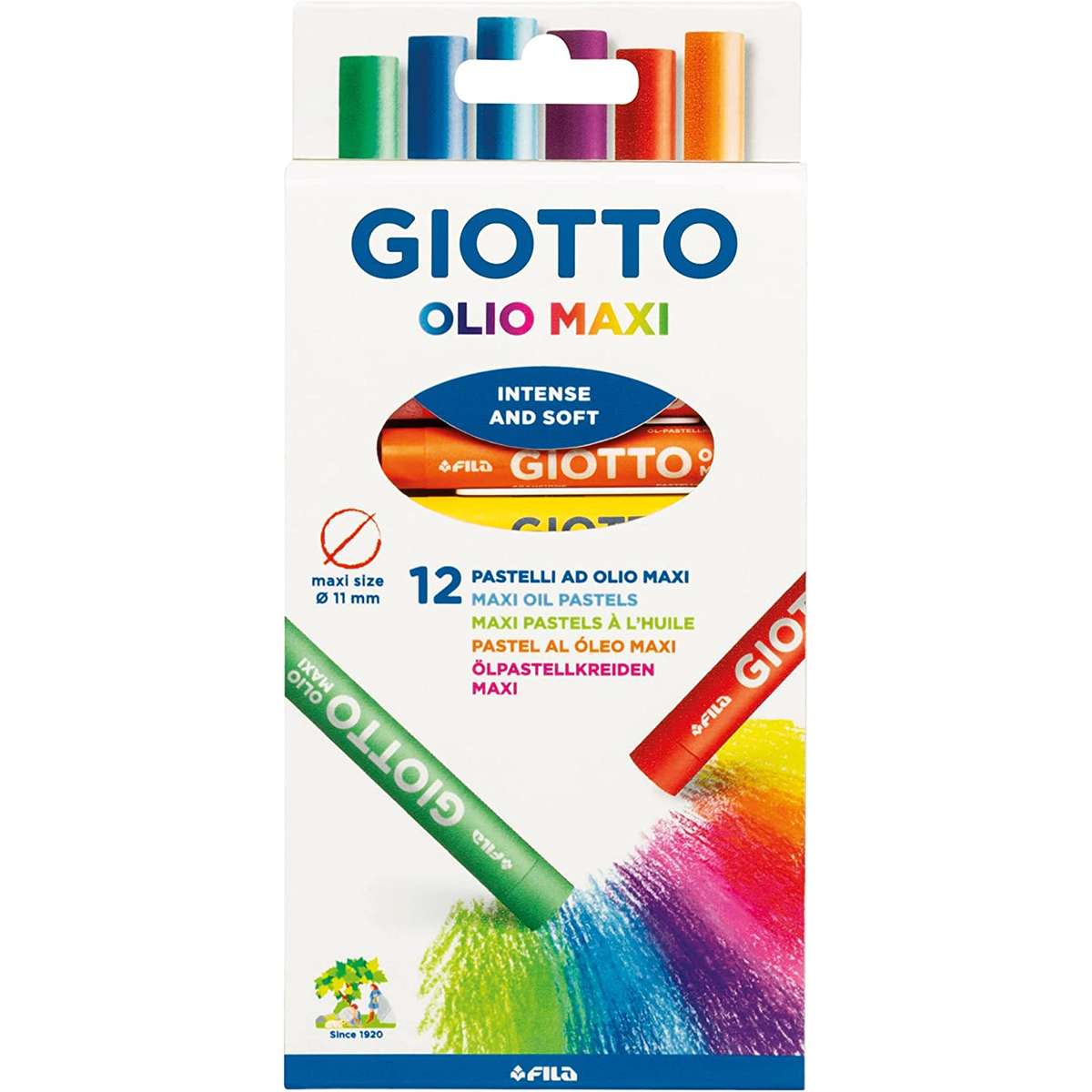 FILA Pastelli Olio Maxi Astuccio 12 Pezzi F293400 Mornati Paglia