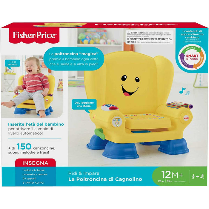 MATTEL - Fisher-Price Poltroncina Cagnolino Ridi & Impara, Giocattolo Per Bambini 12+ Mesi - BHB16