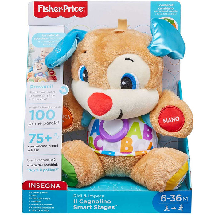 MATTEL - Fisher-Price Il Cagnolino Smart Stages Ridi & Impara, Giocattolo Per Bambini 6+ Mesi - FPM51