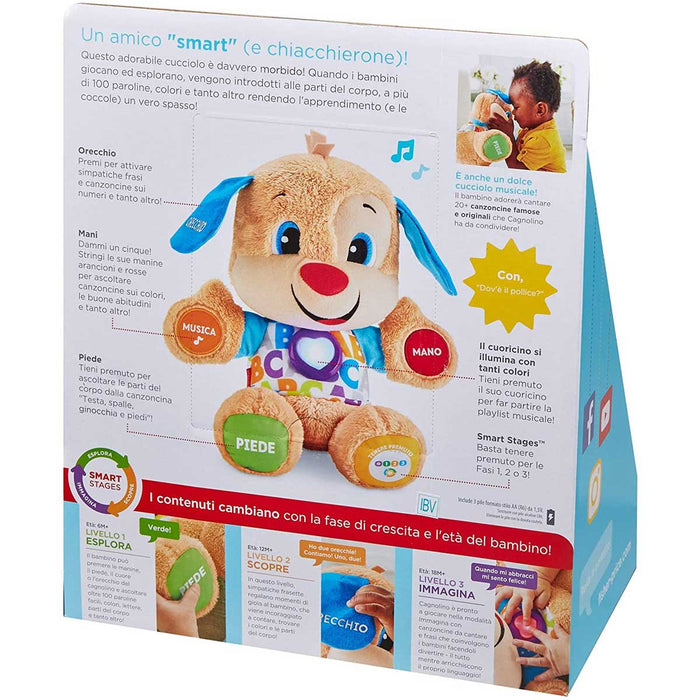 MATTEL - Fisher-Price Il Cagnolino Smart Stages Ridi & Impara, Giocattolo Per Bambini 6+ Mesi - FPM51