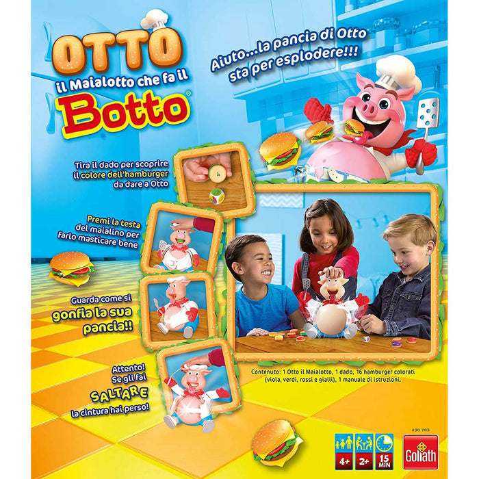 Goliath Otto Il Maialotto Che Fa Il Botto – Gioco Da Tavolo Azione Per Bambini 4+, Stimola Riflessi E Colori, 2-6 Giocatori
