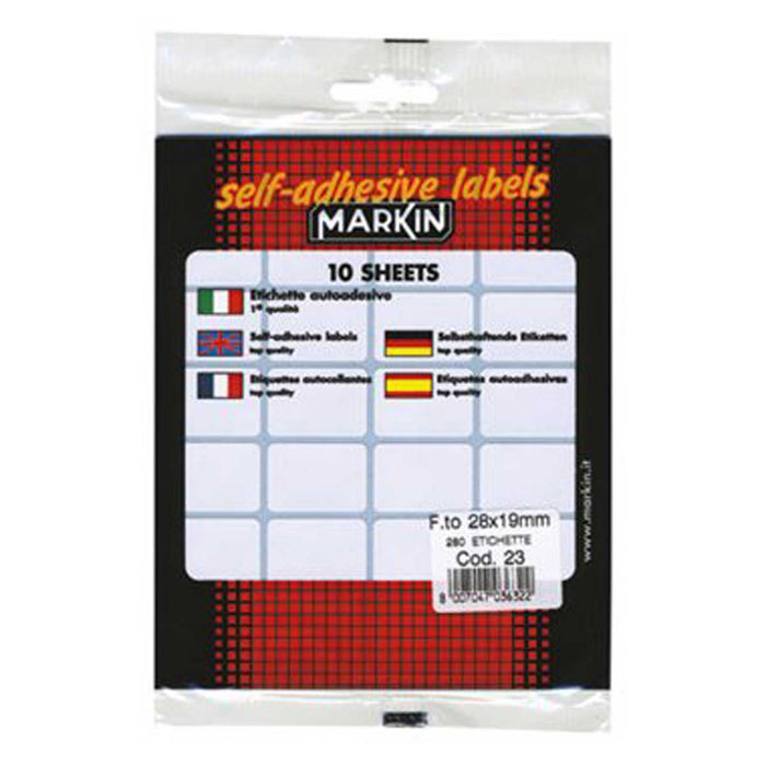 KOH I NOOR Busta Etichette Bianche 28X19Mm - X11023