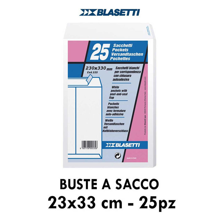 BLASETTI Busta Bianca Sacco Con Strip 230X330 - BLS3643