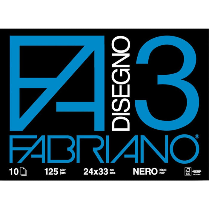 FABRIANO Album Da Disegno F3 24X33 Nero - FAB04001017