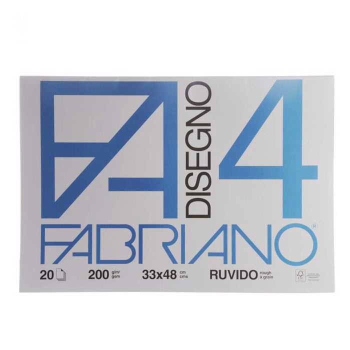 FABRIANO Album Da Disegno Fogli Staccati F4 33X48 Ruvido - FAB05000797 —  Mornati Paglia
