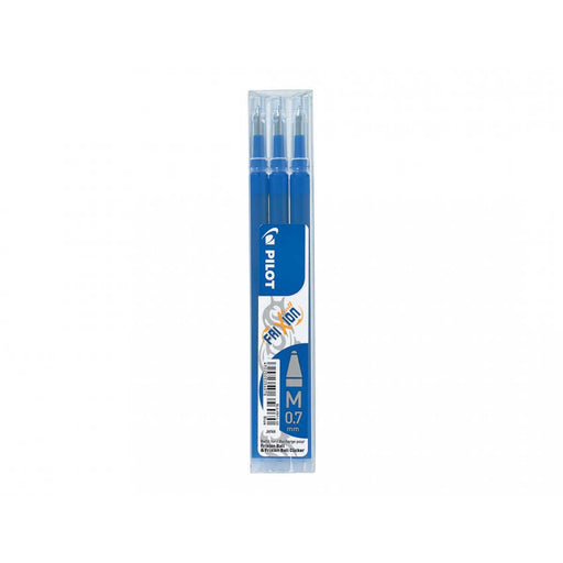 PILOT Set Da 3 Refill 0,7mm Per Penne Cancellabili Frixion Ball Blu - 006657