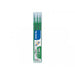 PILOT Set Da 3 Refill 0,7mm Per Penne Cancellabili Frixion Ball Verde - 006659