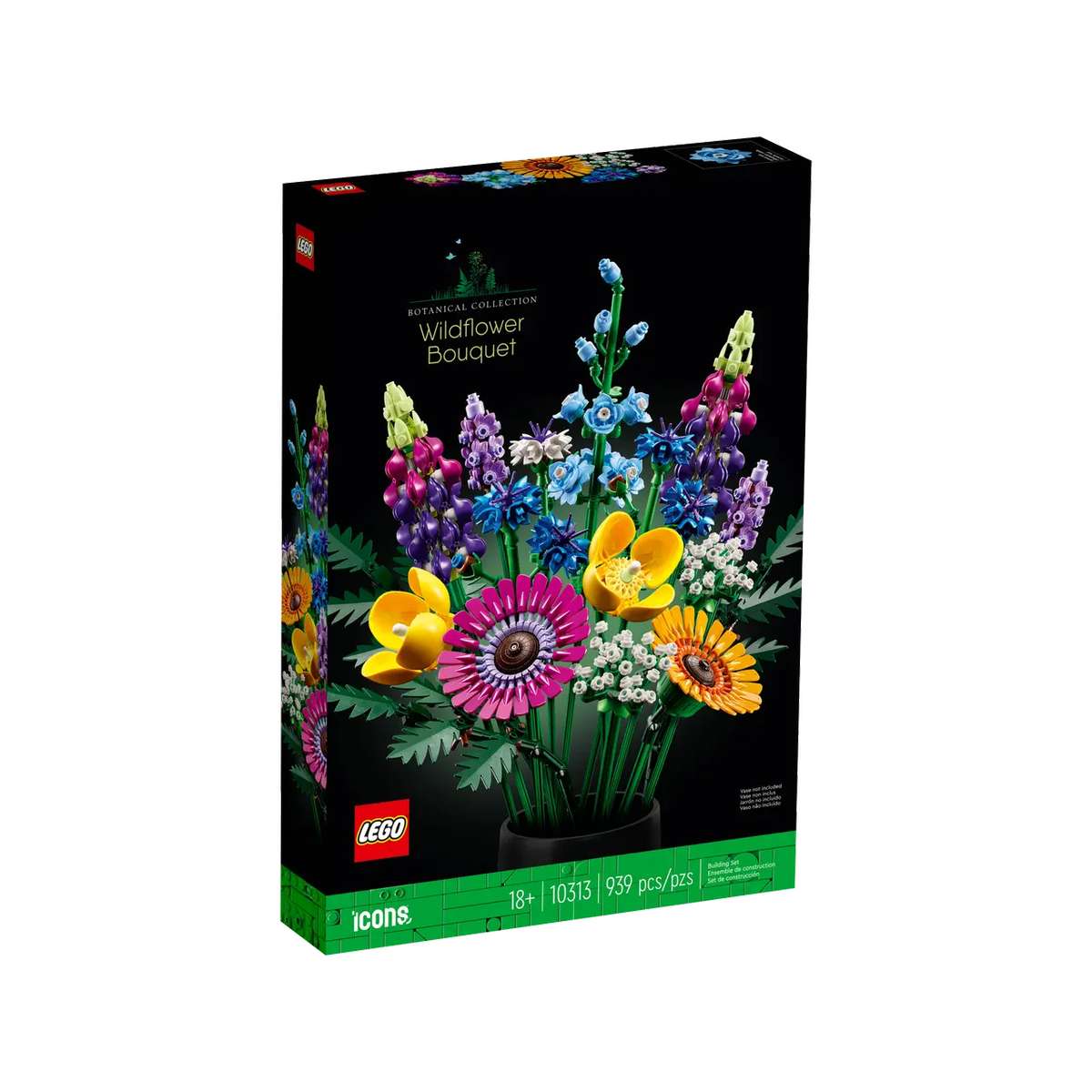 Lego 10313 - Set di 3 bouquet di fiori selvatici, 10311 Orchidee